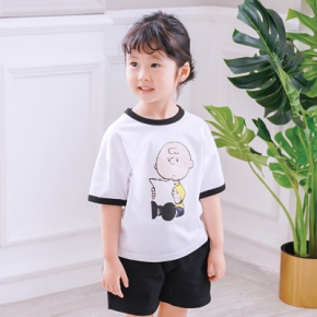 2018韩版亲子装夏季新款童装儿童棉短袖童T恤家庭装