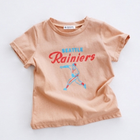 2018新款夏季童装棉麻韩版亲子装家庭装棒球童短袖
