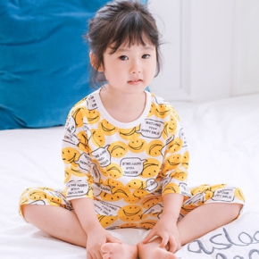 2018童家居服 套装 夏季5分袖 儿童家居服 韩版两件套居家服
